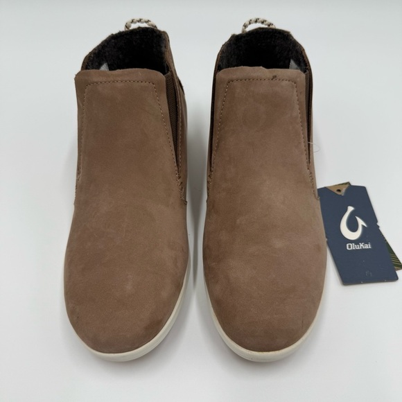 OluKai Women’s Hawai‘iloa Manu Hope Booties Taupe Grey/Off White 9.5 NWT NIB - Picture 5 of 9